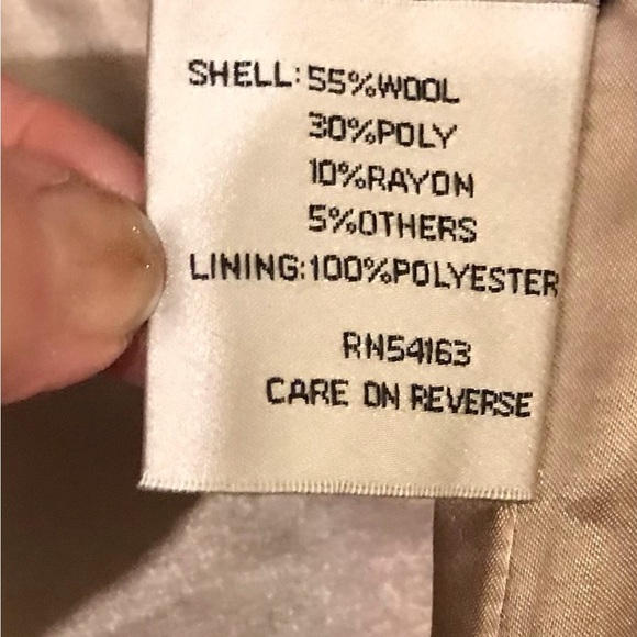 Vintage Kenneth Cole Wool Blend Pea Coat Sz 12 - Picture 9 of 10